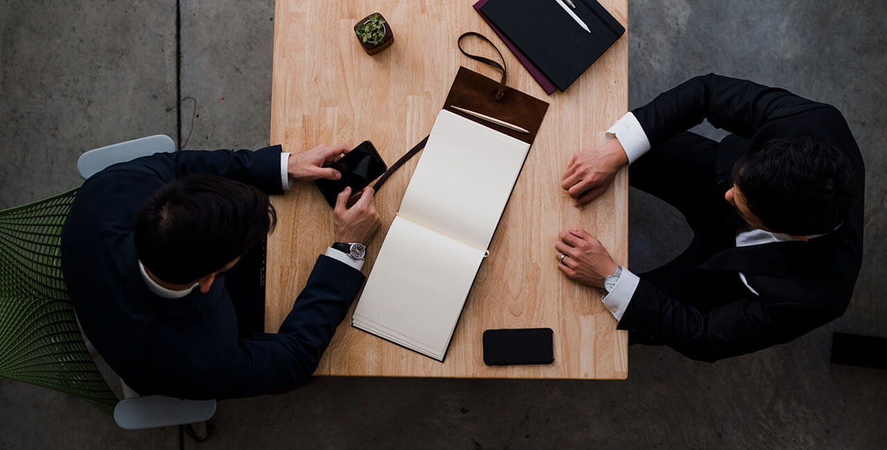 Two attorneys in a meeting